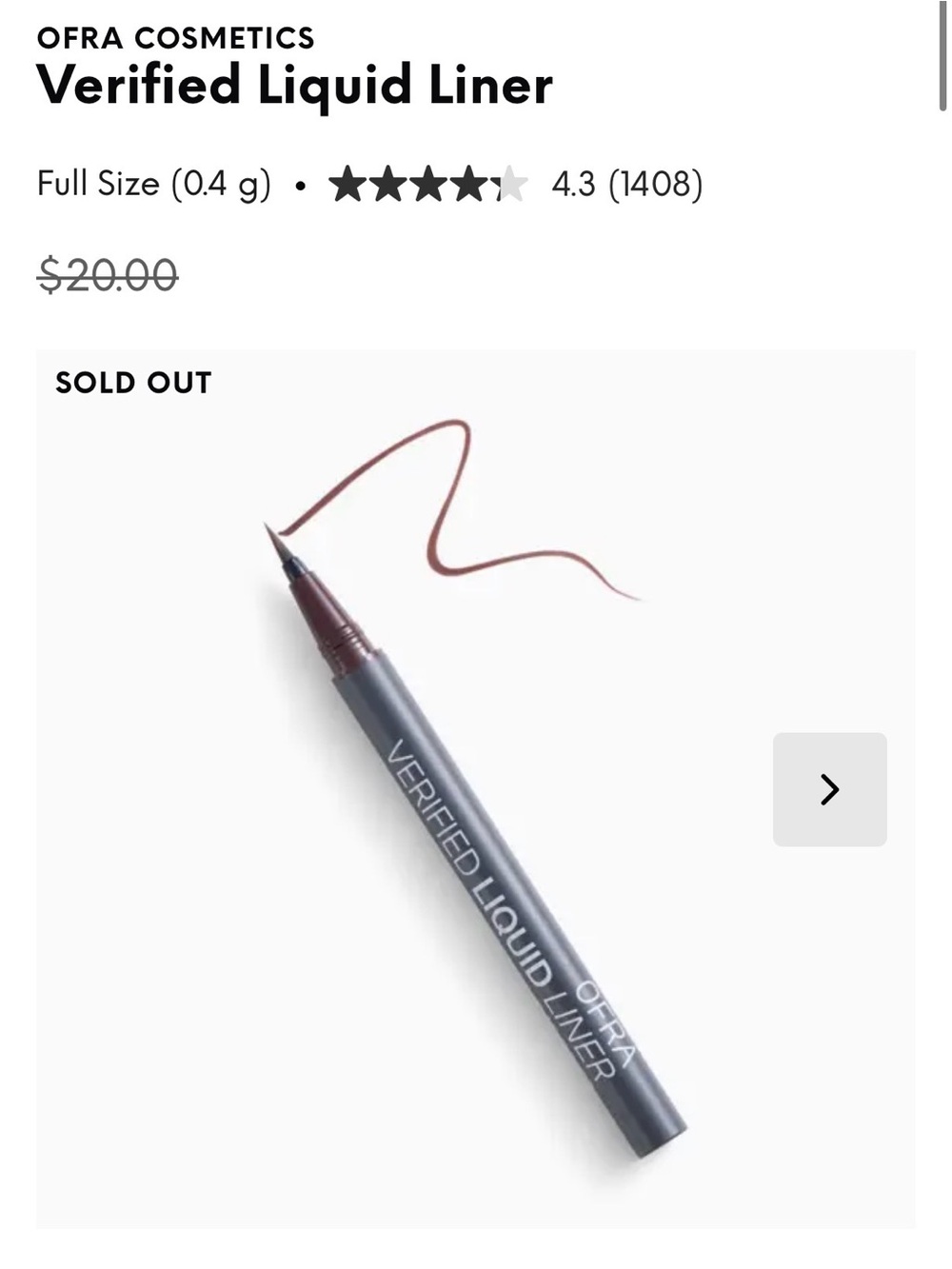 OFRA Verified Liquid Liner — Brown